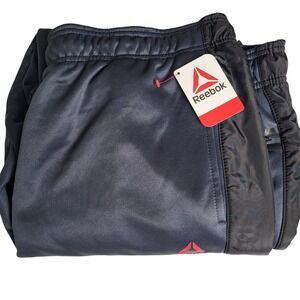 NWT Reebok Training Pants 3XL Mens Ebony Black Athletic Slim Fit Track Field